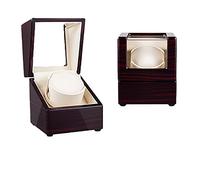 Single Watch Winder Box With Quiet Motor Automatic Watch Winders For Automatic Watchs Powered 5 Rotation Mode Setting, Flexible Plush Pillow By AC Adaptor Or Batteries (Color : B-Black piano lacquer