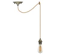 Single Way-Spider Pendant Lighting Ceiling Chandelier E27 Vintage Ceiling Lights Industrial Light Fixture for Bedroom Kitchen Bar and Any Places(Green Brass, with Bulb)
