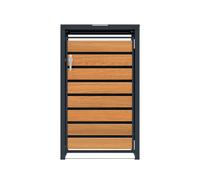 Single Wheelie Bin Storage 1 x 240L Anthracite Grey Metal Store