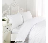 (Single, White) Kampala Hill 100% Egyptian Cotton Duvet Cover Set 200 Thread Count Bedding Pillowcase
