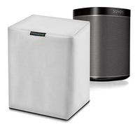 Single White Outdoor Speaker Cover for Sonos Play:1 / One/One SL - 600D Weatherproof & UV-Resistant - Wall Mount Compatible - by SoundCover