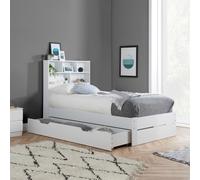 Single White Storage Bed Frame Birlea Alfie 3FT Drawer Bed 90cm Birlea White Single