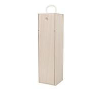 Single Wooden Wine Box with Rope Handle for One Bottle Gift