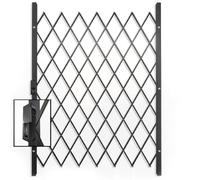 Single Xpanda Security Gate, 2000mm (79") High, Flexible Expanding Saftidor, Folding Trellis Barrier, Scissor Barricade or Home Security Door, Black (1800mm W x 2000mm H SAFGB)