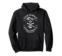 Single Yeah I'm Singlehandedly Ruining My Life Hard Skeleton Pullover Hoodie