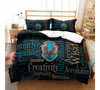 (Single135x200) Harry Potter School of Magic Digital Print Quilt Cover Set - ravenclaw2