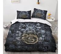(Single135x200cm, One size) GENBAK 3D Printed Fighter UFC Duvet Cover with Pillowcases MMA Bedding Set with Zipper Closure Soft Microfiber Quilt Cover Set Double