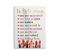SINGLEAART Wall Art Room Decor, Canvas Prints 12" x 16" Inches, In This Room Quote Poster, Modern Painting, Decoration for Home And Office, Ready to Hung (Room Mottos)
