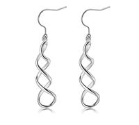 SingleDoubleTriple Linear Swirl Drop Statement Earrings G23 Pure Titanium Ear Hook For Sensitive Ears WhiteGold Plated Copper Classic Wavy Long ChainTwist PearlCubic Zirconia Drop Design