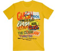 Singles Collage T-Shirt The Clash Yellow XXL