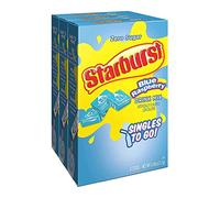 Singles To Go Starburst Powdered Drink Mix, Blue Raspberry, 3 Boxes with 6 Packets Each - 18 Total Servings, Sugar-Free Drink Powder, Just Add Water, 6 count (Pack of 3)