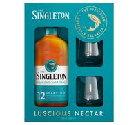 Singleton of Dufftown 12 Year Old Whisky 70cl Includes 2 Glasses, Blackberry, Hazelnut & Coffee Notes