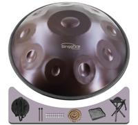 "SINGOFIRE" Handpan Drum, Handpan Drum for Adults, 22-Inch 10-Notes 440Hz D Minor Kurd Handpan, Hand Pan Instrument with Soft Handpan Bag, 2 Handpan Mallets, Handpan Stand and Dust-Free Cloth (Purple)