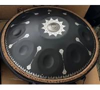 "SINGOFIRE" Handpan Drum, Handpan Drums for Adults, 22-Inch 432Hz D Minor Kurd Handpan, Celestial Bloom - Ebony Cosmos