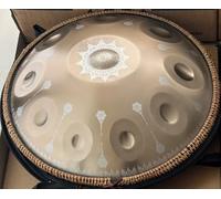 "SINGOFIRE" Handpan Drum, Handpan Drums for Adults, 22-Inch 432Hz D Minor Kurd Handpan, Celestial Bloom - Golden Radiance