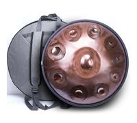 "SINGOFIRE" New Upgrade Advanced Handpan Drum, Ember Steel Handpan, 10-Notes with Bag, 22-Inch 440Hz D Minor Kurd, Telescopic Drum Stand, Copper Glow Pupil