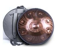 "SINGOFIRE" New Upgrade Advanced Handpan Drum, Ember Steel Handpan, 10-Notes with Bag, 22-Inch 440Hz D Minor Kurd, Telescopic Drum Stand, Copper Spirit Dome