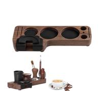 Singring Espresso Tamping Station, Coffee Tamper Station Espresso Tamper Organizer, Coffee Tamper Holder Coffee Portafilters Stand Base for Espresso Machine Accessories (Walnut wood)