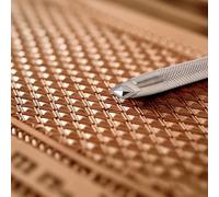 Singring Leather Stamping Tools Diamond Stamps 3D Geometric Pattern 304 Stainless Steel Stamp for DIY Leathercraft Carving Working (M)