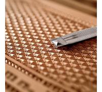Singring Leather Stamping Tools Diamond Stamps 3D Geometric Pattern 304 Stainless Steel Stamp for DIY Leathercraft Carving Working (L)