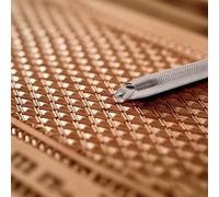 Singring Leather Stamping Tools Diamond Stamps 3D Geometric Pattern 304 Stainless Steel Stamp for DIY Leathercraft Carving Working (S)