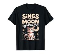 Sings to The Moon Ignores Me British Shorthair Cat Value Graphic T-Shirt