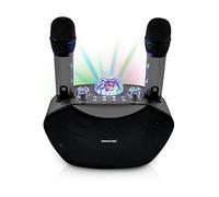Singsation Karaoke Machine, 5.0 Bluetooth Portable Home System for Kids and Adults, 2 Wireless Microphones, Awesome Sounds Affects & Disco Light Shows, Light FX, Sound FX, Echo FX, USB and Micro SD