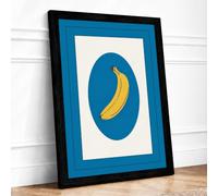 Singular Banana Framed Wall Art Print A2 Black