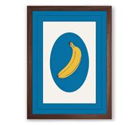 Singular Banana Modern Framed Wall Art Print A1 (84.1×59.4cm) Walnut, Wall Decor for Living Room, Bedroom, Office & Home, Ready to Hang, Art Gift