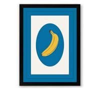 Singular Banana Modern Framed Wall Art Print A2 (59.4×42cm) Black, Wall Decor for Living Room, Bedroom, Office & Home, Ready to Hang, Art Gift