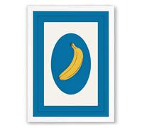 Singular Banana Modern Framed Wall Art Print A3 (42×29.7cm) White, Wall Decor for Living Room, Bedroom, Office & Home, Ready to Hang, Art Gift