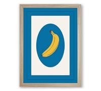 Singular Banana Modern Framed Wall Art Print A4 (29.7×21cm) Oak, Wall Decor for Living Room, Bedroom, Office & Home, Ready to Hang, Art Gift