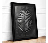 Singular Palm Study Botanical Framed Wall Art Print A1 Black