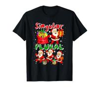 Singular Plural Christmas Group Santa Funny Grammar Teacher T-Shirt