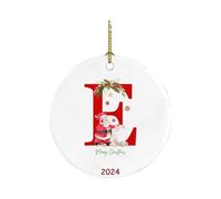Singular-Point 26 Letters Santa Claus Christmas Snowman Pendant Acrylic Car Pendant Christmas Tree Decoration Christmas Eve Box Fillers Christmas Baubles Personalised Christmas Bauble