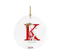 Singular-Point 26 Letters Santa Claus Christmas Snowman Pendant Acrylic Car Pendant Christmas Tree Decoration Christmas Eve Box Fillers Christmas Baubles Personalised Christmas Bauble