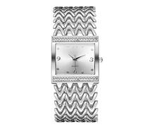 Singular-Point Business Watches-Women's Square Watch Fashion Shiny Diamond Set Watch Analog Quartz Watch Stainless Steel Wide Strap Casual Women's Watch Elegant Business Watch Fantastic