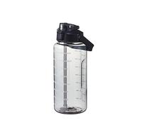 Singular-Point Clear Water Bottle With Straw 2000Ml Sports Water Cup Portable Large Capacity Fitness Water Bottle Cycling Summer Ice Cold Water Bottle With Time Scale And Scale