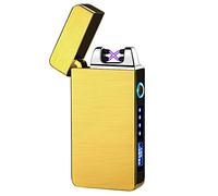 Singular-Point Double Arc Windproof Cigarette Lighter, Electric Usb Rechargeable Lighter, Men'S Personality Lighter, Gift For Boyfriend, Husband, Father