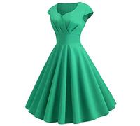 Singular-Point Dressmaking Patterns for Women Skater Dresses for Women UK Cotton Dresses for Women UK Dresses for Women UK 1950S Dress Brown Polka Dot Dress for Women Womens,Green,XXL