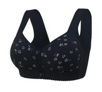 Singular-Point Front Fastening Bras for the Olderly Plus Size Full Coverage Non Wired Stretchy Bras Front Button Shaping Cup Adjustable Shoulder Strap Breathable Comfort Bras
