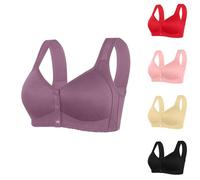 Singular-Point Ladies Bras Packs White Bra Bras for Large Busts White Bralette Top Bras for Back Fat Add 2 Cup Sizes Bra Ladies Bras Non Wired Full Support Wireless, Pink, 52