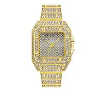 Singular-Point Luxury Diamond Men Business Watch Trend Shiny Crystal Steel Wrist Watch Men Casual Quartz Watch Male Analog Mechanical Watch