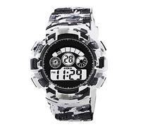 Singular-Point Men's Electronic Watch, 50m Waterproof Sports Watch Boys LCD Digital Stopwatch Date Rubber Watch Multi-Function Watch Alarm Clock Outdoor Mountaineering Watch