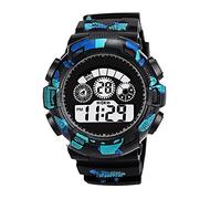 Singular-Point Men's Electronic Watch, 50m Waterproof Sports Watch Boys LCD Digital Stopwatch Date Rubber Watch Multi-Function Watch Alarm Clock Outdoor Mountaineering Watch