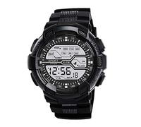 Singular-Point Men's Electronic Watch, 50m Waterproof Sports Watch Boys LCD Digital Stopwatch Date Rubber Watch Multi-Function Watch Alarm Clock Outdoor Mountaineering Watch