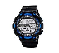 Singular-Point Men's Electronic Watch Fashion Sports Watch 50M Waterproof Boys LCD Digital Stopwatch Date Rubber Watch Multifunction Watch Alarm Clock Outdoor Mountaineering Watch