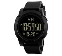 Singular-Point Men's Fashion Electronic Watch, 50M Waterproof Sports Watch LCD Digital Stopwatch LED Backlight Calendar Silicone Strap