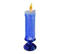 Singular-Point Merry Christmas Decoration, LED Fantasy Crystal Candle Night Light LED Christmas Candle, Color Changing LED Water Candle with Glitter, Waterproof Spinning Glitter Flameless Candle