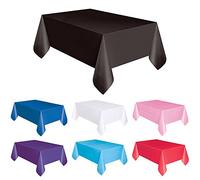 Singular-Point Plastic Table Cloths Waterproof, Table Cloth Party Large Plastic Rectangle Table Cover Cloth Wipe Clean Party Tablecloth Covers (183 x 137 cm, Pink)